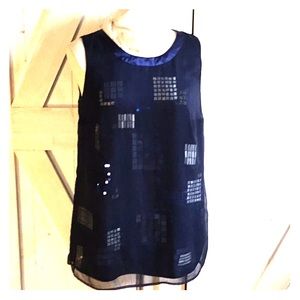 Lane Bryant, tunic blouse, dark royal blue.